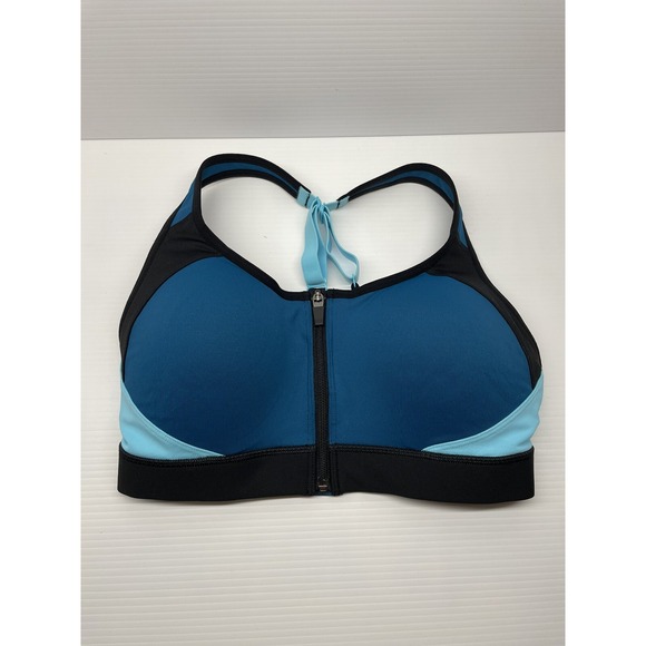 Champion S Power Shape Max‎ Sports Bra Wireless Padded Front Zip - Picture 1 of 4